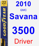 Driver Wiper Blade for 2010 GMC Savana 3500 - Premium