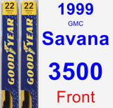 Front Wiper Blade Pack for 1999 GMC Savana 3500 - Premium