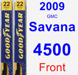 Front Wiper Blade Pack for 2009 GMC Savana 4500 - Premium