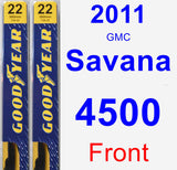 Front Wiper Blade Pack for 2011 GMC Savana 4500 - Premium
