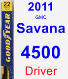 Driver Wiper Blade for 2011 GMC Savana 4500 - Premium