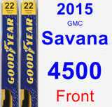 Front Wiper Blade Pack for 2015 GMC Savana 4500 - Premium