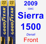 Front Wiper Blade Pack for 2009 GMC Sierra 1500 - Premium