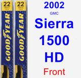 Front Wiper Blade Pack for 2002 GMC Sierra 1500 HD - Premium