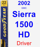 Driver Wiper Blade for 2002 GMC Sierra 1500 HD - Premium