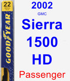 Passenger Wiper Blade for 2002 GMC Sierra 1500 HD - Premium
