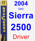 Driver Wiper Blade for 2004 GMC Sierra 2500 - Premium