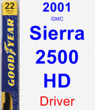 Driver Wiper Blade for 2001 GMC Sierra 2500 HD - Premium