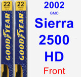 Front Wiper Blade Pack for 2002 GMC Sierra 2500 HD - Premium