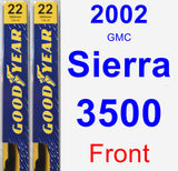 Front Wiper Blade Pack for 2002 GMC Sierra 3500 - Premium