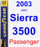 Passenger Wiper Blade for 2003 GMC Sierra 3500 - Premium