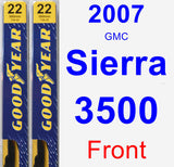 Front Wiper Blade Pack for 2007 GMC Sierra 3500 - Premium