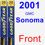 Front Wiper Blade Pack for 2001 GMC Sonoma - Premium