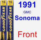 Front Wiper Blade Pack for 1991 GMC Sonoma - Premium