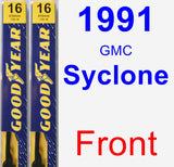Front Wiper Blade Pack for 1991 GMC Syclone - Premium