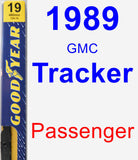 Passenger Wiper Blade for 1989 GMC Tracker - Premium