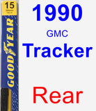 Rear Wiper Blade for 1990 GMC Tracker - Premium