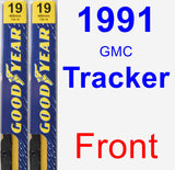 Front Wiper Blade Pack for 1991 GMC Tracker - Premium