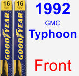 Front Wiper Blade Pack for 1992 GMC Typhoon - Premium