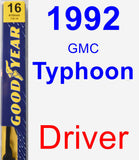 Driver Wiper Blade for 1992 GMC Typhoon - Premium