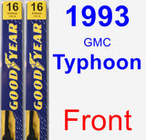 Front Wiper Blade Pack for 1993 GMC Typhoon - Premium