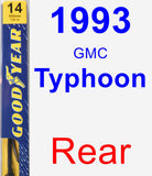 Rear Wiper Blade for 1993 GMC Typhoon - Premium