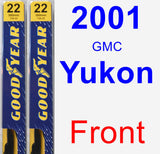 Front Wiper Blade Pack for 2001 GMC Yukon - Premium