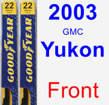 Front Wiper Blade Pack for 2003 GMC Yukon - Premium