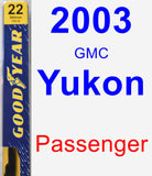 Passenger Wiper Blade for 2003 GMC Yukon - Premium