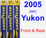 Front & Rear Wiper Blade Pack for 2005 GMC Yukon - Premium