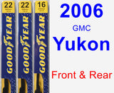 Front & Rear Wiper Blade Pack for 2006 GMC Yukon - Premium