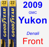 Front Wiper Blade Pack for 2009 GMC Yukon - Premium