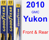 Front & Rear Wiper Blade Pack for 2010 GMC Yukon - Premium