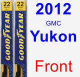 Front Wiper Blade Pack for 2012 GMC Yukon - Premium