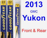 Front & Rear Wiper Blade Pack for 2013 GMC Yukon - Premium