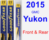 Front & Rear Wiper Blade Pack for 2015 GMC Yukon - Premium