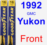 Front Wiper Blade Pack for 1992 GMC Yukon - Premium