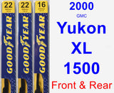 Front & Rear Wiper Blade Pack for 2000 GMC Yukon XL 1500 - Premium