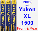 Front & Rear Wiper Blade Pack for 2002 GMC Yukon XL 1500 - Premium