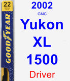 Driver Wiper Blade for 2002 GMC Yukon XL 1500 - Premium