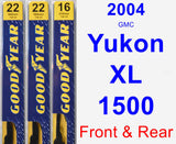 Front & Rear Wiper Blade Pack for 2004 GMC Yukon XL 1500 - Premium