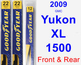 Front & Rear Wiper Blade Pack for 2009 GMC Yukon XL 1500 - Premium