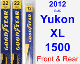 Front & Rear Wiper Blade Pack for 2012 GMC Yukon XL 1500 - Premium