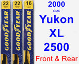 Front & Rear Wiper Blade Pack for 2000 GMC Yukon XL 2500 - Premium