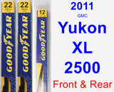 Front & Rear Wiper Blade Pack for 2011 GMC Yukon XL 2500 - Premium