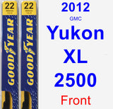 Front Wiper Blade Pack for 2012 GMC Yukon XL 2500 - Premium