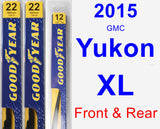 Front & Rear Wiper Blade Pack for 2015 GMC Yukon XL - Premium