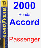 Passenger Wiper Blade for 2000 Honda Accord - Premium