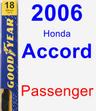 Passenger Wiper Blade for 2006 Honda Accord - Premium