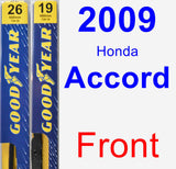 Front Wiper Blade Pack for 2009 Honda Accord - Premium